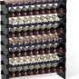 Wine Rack Freestanding Floor - 8 Tiers Wine Bottle Holder 72 Bottle Stackable Wi