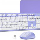 UHURU Purple Wireless Keyboard and Mouse, Keyboard and Mouse Combo with Mouse Pa