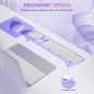 UHURU Purple Wireless Keyboard and Mouse, Keyboard and Mouse Combo with Mouse Pa