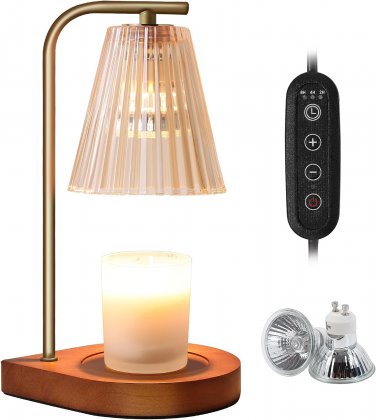 Candle Warmer Lamp, Electric Lamp Warmer with Timer for Jar Candles - Dimmable V
