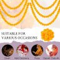 5PCS Artificial Marigold Garlands, Marigold Flowers Garland 5 Feet Long Diwali D