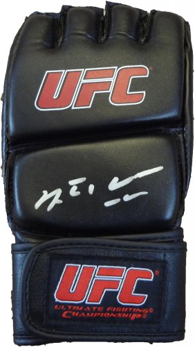 Anderson Silva Autographed  Fight Glove W/PROOF, Picture of Anderson Signing for