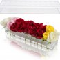 Transparent Acrylic Vase Rectangular Flower Holder Long Acrylic Vase with Holes