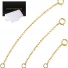 Gold Necklace Extenders 14K Gold Plated Extender Chain 925 Sterling Silver Exten
