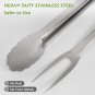 2 Pieces Grill Set BBQ Accessories - Heavy Duty Stainless Steel Tongs & Fork - B