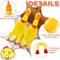 12 Pcs Rubber Chicken,Squeeze Chicken,Screaming Chicken Dog Toys,Yellow Squaking