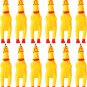 12 Pcs Rubber Chicken,Squeeze Chicken,Screaming Chicken Dog Toys,Yellow Squaking