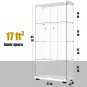 Glass Display Cabinet, Quick-Install Style 4-Shelf Curio Cabinet - 2 Door Glass