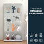 Glass Display Cabinet, Quick-Install Style 4-Shelf Curio Cabinet - 2 Door Glass