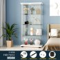 Glass Display Cabinet, Quick-Install Style 4-Shelf Curio Cabinet - 2 Door Glass