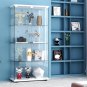 Glass Display Cabinet, Quick-Install Style 4-Shelf Curio Cabinet - 2 Door Glass