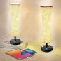 beside Table Lamp for Bedroom Set of 2, Table Lamps with USB a C Ports Prong AC