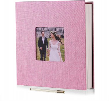 Large Photo Album Self Adhesive with Picture Display Window, DIY Scrapbook Album