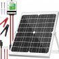 Solar Panel Kit 20W 12V, Solar Battery Trickle Charger Maintainer + Upgrade Cont