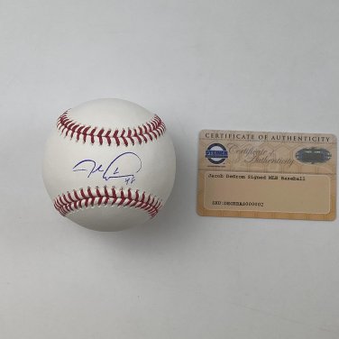 Autographed/Signed Jacob Degrom Rawlings Official Major League Baseball ROML Ste