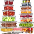 36-Piece Food Storage Containers with Lids Airtight(18 Containers & 18 Lids), Pl