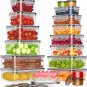 36-Piece Food Storage Containers with Lids Airtight(18 Containers & 18 Lids), Pl