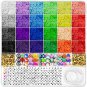 5342 PCS Clay Beads Bracelet Making Kit, 24 Colors Flat Heishi Beads for Jewelry