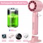 Portable Fan, Personal Fan Handheld Fan Rechargeable Mini Fan USB Small Desk Fan
