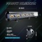 20 Inch 126W LED Light Bar White/Amber Flasing Strobe Light with Six Modes Drivi