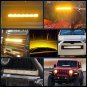 20 Inch 126W LED Light Bar White/Amber Flasing Strobe Light with Six Modes Drivi