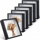 6 Pieces 8 X 8 Inches Shadow Box Frame Black Wood Shadow Boxes Display Cases, 1.