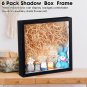 6 Pieces 8 X 8 Inches Shadow Box Frame Black Wood Shadow Boxes Display Cases, 1.