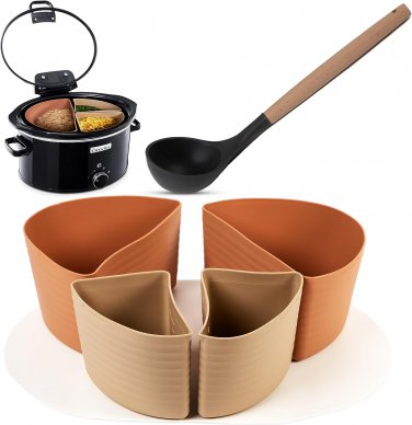 Silicone Crockpot Liner - Silicone Slow Cooker Liners - Reusable & Leak-Proof Si