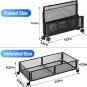 Fixwal under Bed Storage with Wheels, Foldable Underbed Rolling Storage Organiza