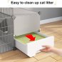 Cat Cage with Litter Box,4-Tier DIY Cat Enclosures Large Playpen Detachable Meta
