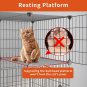 Cat Cage with Litter Box,4-Tier DIY Cat Enclosures Large Playpen Detachable Meta