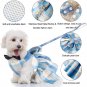 4 Pcs Plaid Dog Dress Bow Tie Harness Leash Set Harness Dress Small Dogs Cute Do