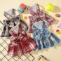4 Pcs Plaid Dog Dress Bow Tie Harness Leash Set Harness Dress Small Dogs Cute Do