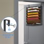 Wood Wall File Holder, 7 Tier Hanging File Organizer with Top Tray, 5 Pockets Me