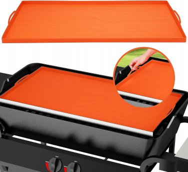36'' Griddle Mat Silicone for Blackstone, Silicone Griddle Cover Upgraded Handle