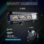 12 Inch 72W LED Light Bar White/Amber Flasing Strobe Light with Six Modes Drivin