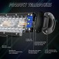 12 Inch 72W LED Light Bar White/Amber Flasing Strobe Light with Six Modes Drivin