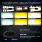 12 Inch 72W LED Light Bar White/Amber Flasing Strobe Light with Six Modes Drivin