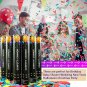Confetti Cannon Popper Party 6 Pack,12 Inch Biodegradable Confetti Shooter for W