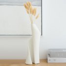 White Ceramic Vase for Home Decor. Unique Flowers Vases for Table Vase Centerpie
