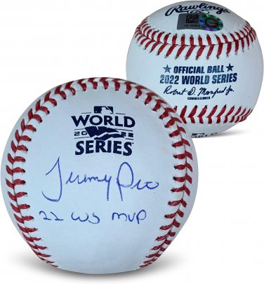 Jeremy Pena Autographed 2022 World Series MVP Signed Baseball MLB Authenticated