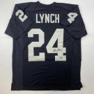 Facsimile Autographed Marshawn Lynch Oakland Las Vegas Black Reprint Laser Auto
