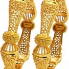 Dubai Gold Bangles for Women Indian African Wedding Bracelets 18K Gold Plated Et