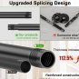Black Industrial Curtain Rods for Windows 48 to 84, Outdoor Blackout Curtain Rod