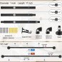 Black Industrial Curtain Rods for Windows 48 to 84, Outdoor Blackout Curtain Rod
