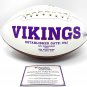 Randy Moss Minnesota Vikings Signed Autograph Embroidered Logo Football HOF INSC