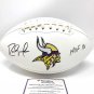 Randy Moss Minnesota Vikings Signed Autograph Embroidered Logo Football HOF INSC