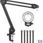 Flexible Arm Digital Microscope Stand AM01 with 144-LED Ring Light LT02, Suspens