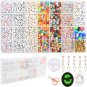 Letter Beads for Bracelets Making Kit 1400Pcs Alphabet Beads for Jewelry Making