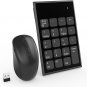 Wireless Number Pad and Mouse, 19 Keys Portable Ultra Slim 2.4Ghz 10 Key USB Key